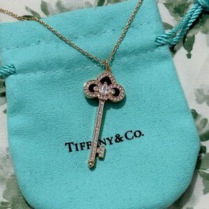 Tiffany & Co. Chain Necklace 18k Key Pendant